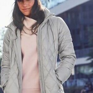 Athleta Grey Responsible Down CYA Jacket Small- NWOT